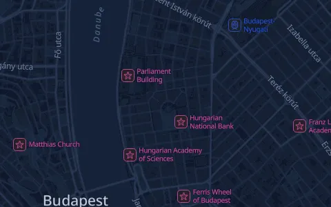 midnight map style preview: Deep navy-blue night palette, blue streets, POI icons.