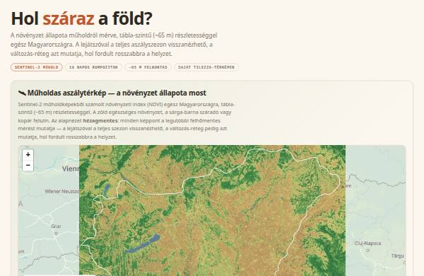 Aszályradar · Műholdas aszálytérkép — előnézet