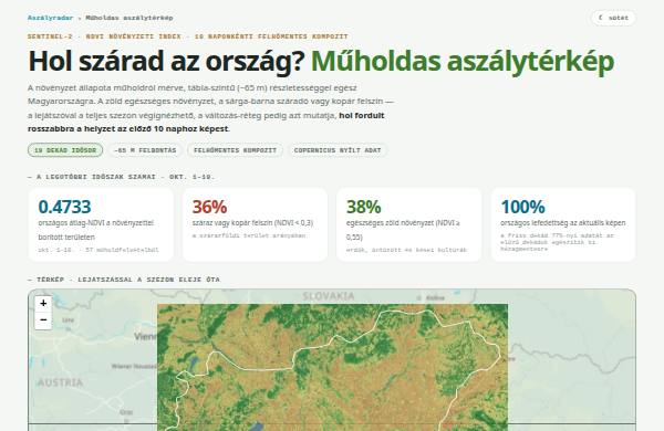 Műholdas aszálytérkép — előnézet