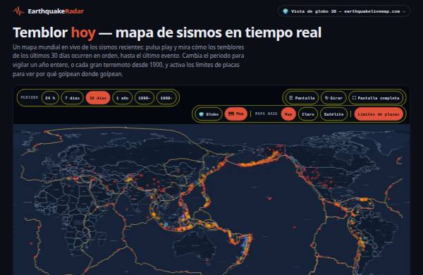 Temblor hoy — előnézet