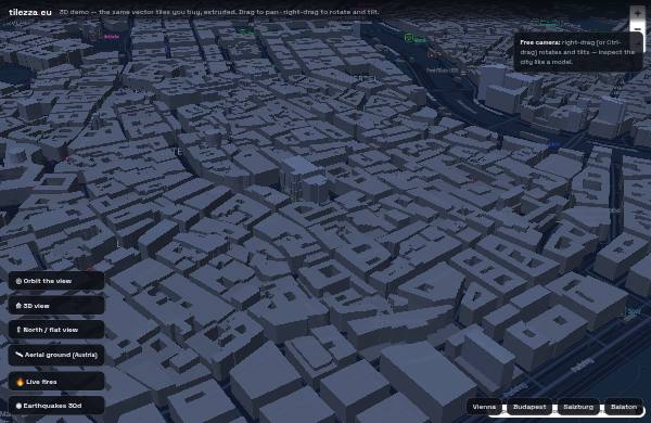 3D épületek és autós mód — előnézet