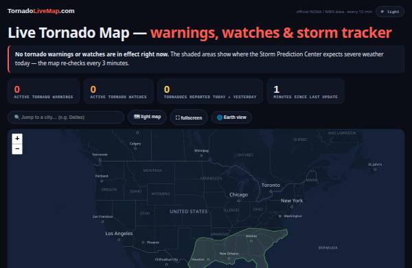 Live Tornado Map — előnézet
