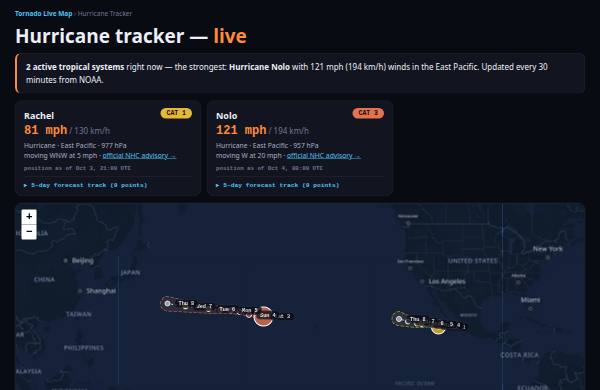 Hurricane Tracker — előnézet