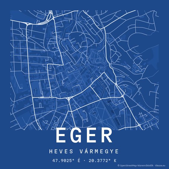 Eger térkép poszter — Tervrajz